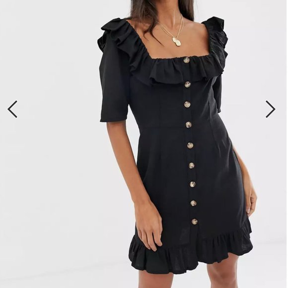 Black button dress - Picture 1 of 5